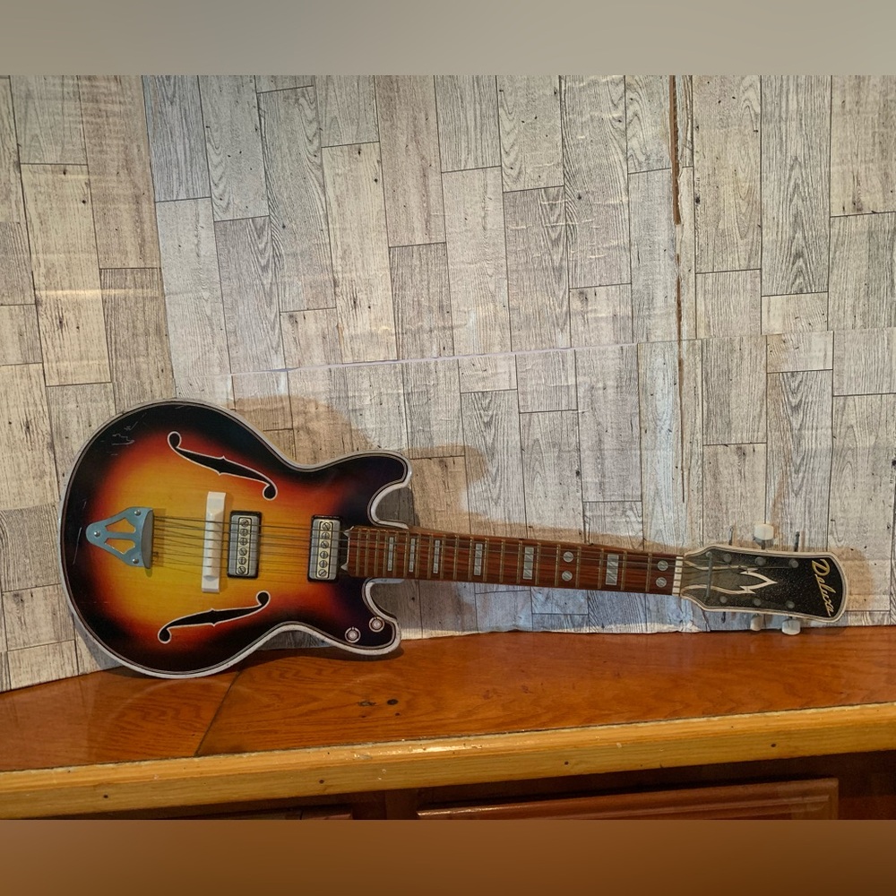 RARE 1969 Nomura Tin Toy Guitar